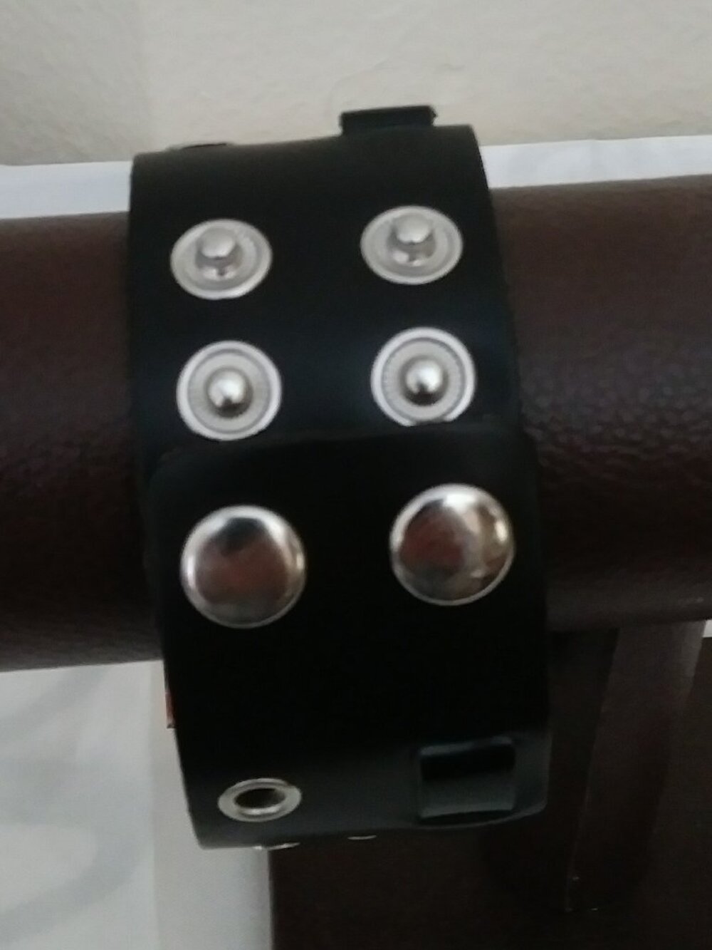 Leather Black Unisex Adjustable Bracelet